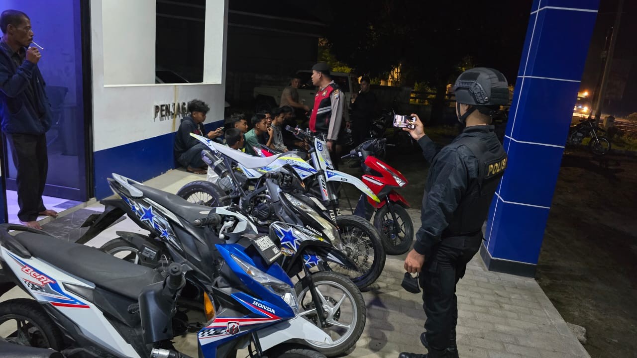 Sepeda motor yang terjaring operasi.