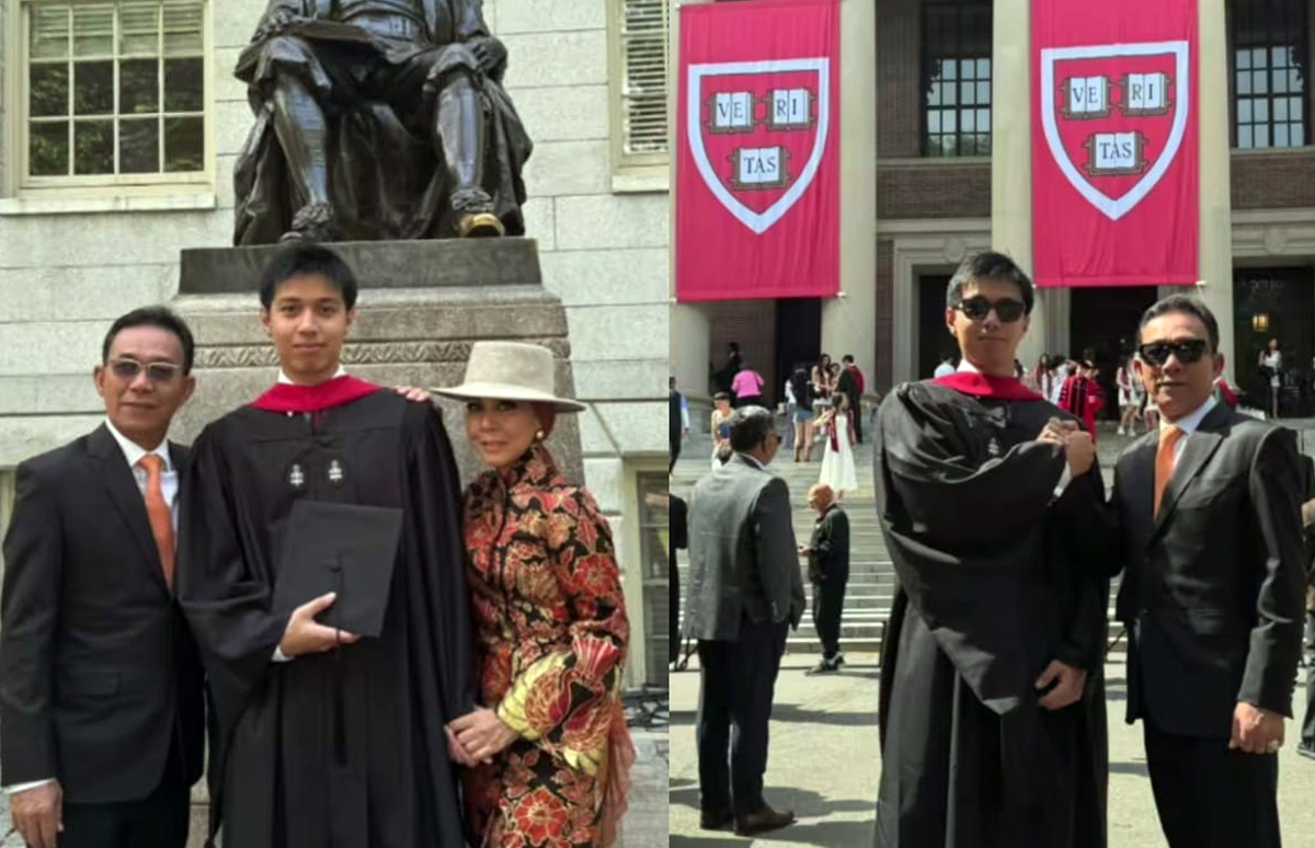 Bupati Tapsel Gus Irawan Pasaribu bersama Istri tercinta Ny Murni Gus Irawan unggah momen bahagia hadiri Wisuda Fauzan Pasaribu di Harvard University, Amerika Serikat.