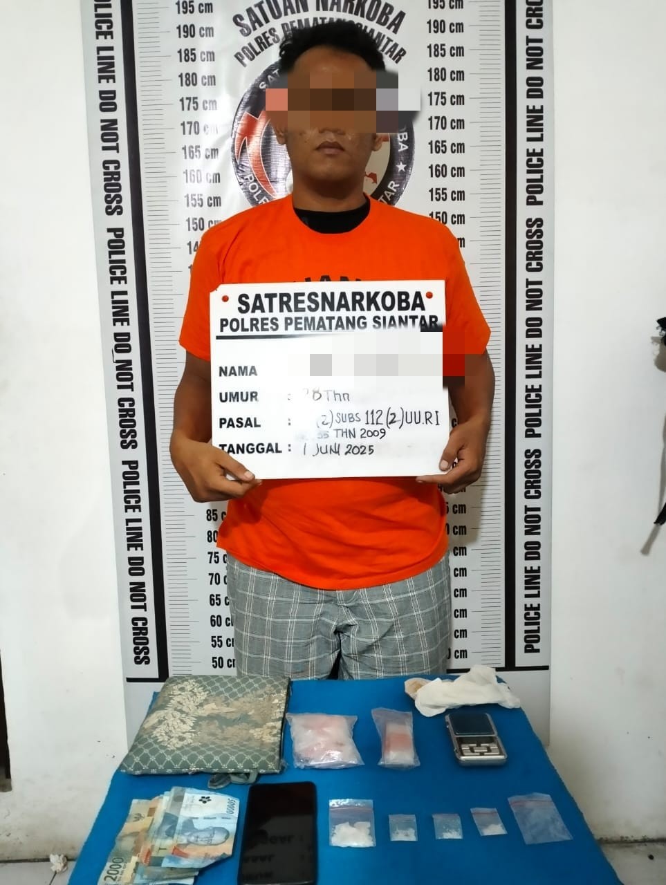 Pengedar sabu-sabu, NFN (28) ditangkap Satresnarkoba Polres Pematangsiantar, di Bukit Sofa Kecamatan Siantar Sitalasari Kota Pematangsiantar.