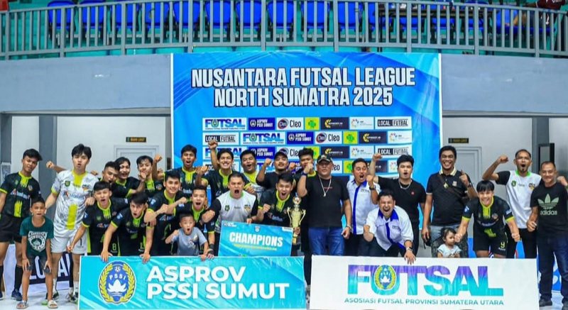 Tim Futsal Asahan FC Binaan Kajari juara di Liga Futsal Nusantara (LFN) Sumut 2025.