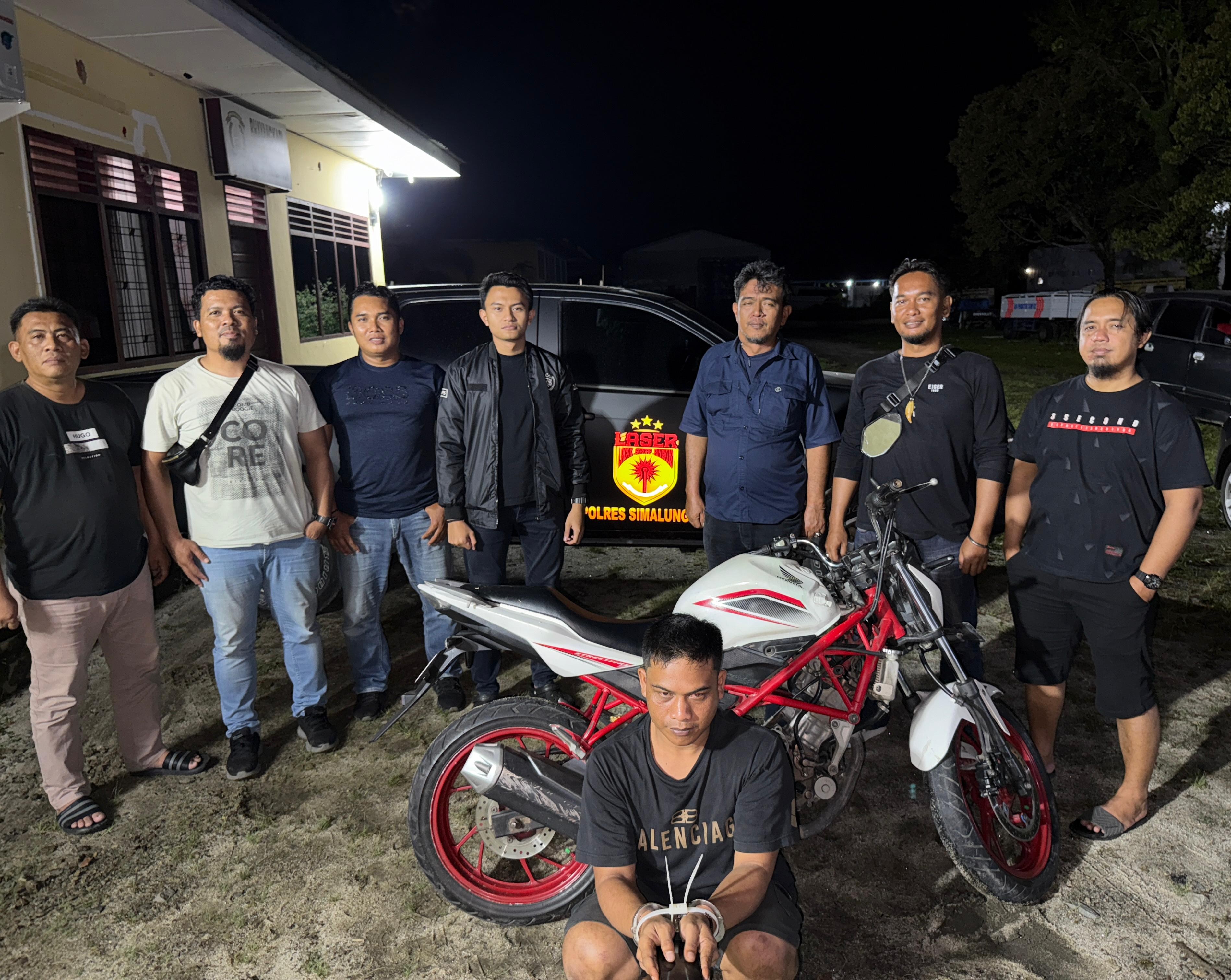 Pelaku curanmor yang sempat kabur ke Kabupaten Batubara.