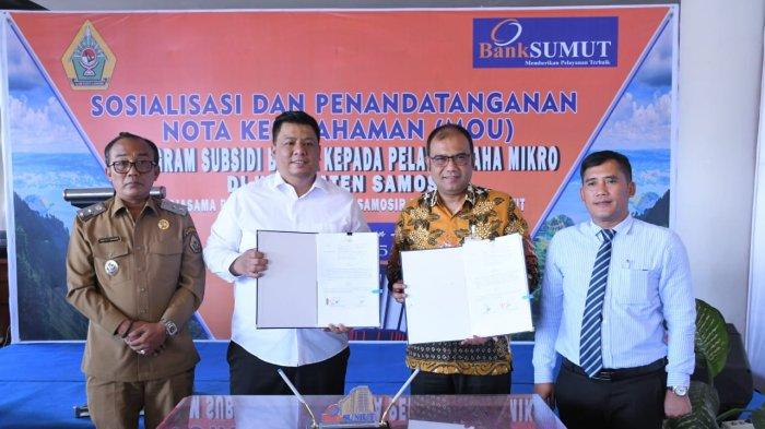 Bank Sumut dan Pemkab Samosir hadirkan kredit tanpa bunga bagi pelaku UMKM.