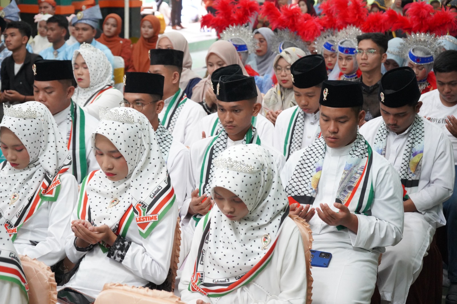 Peserta Festival Seni Budaya Islam tingkat provinsi di Medan, Sabtu (28/6/2025).