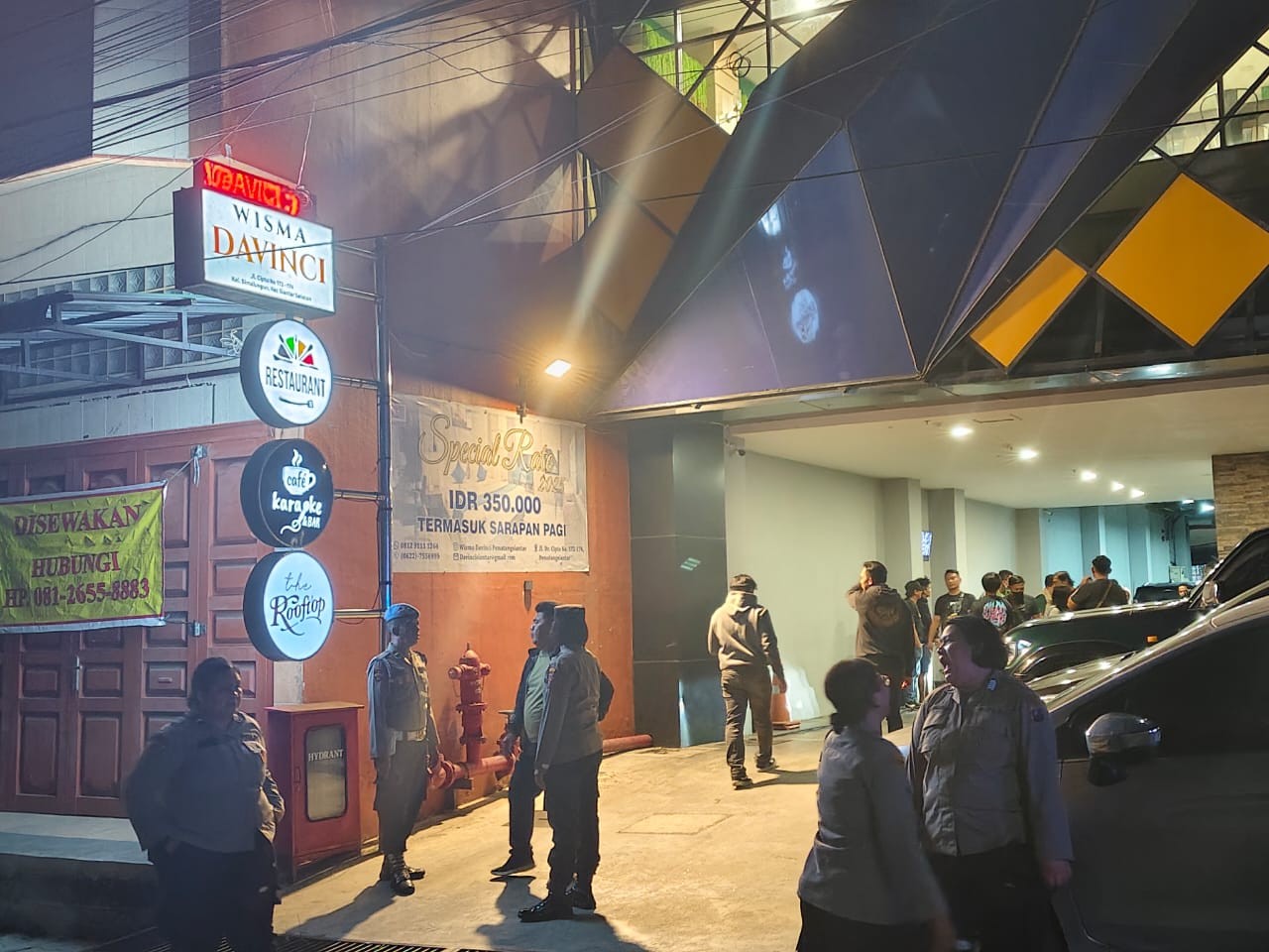 Wisma/KTV Davinci yang menjadi sasaran razia