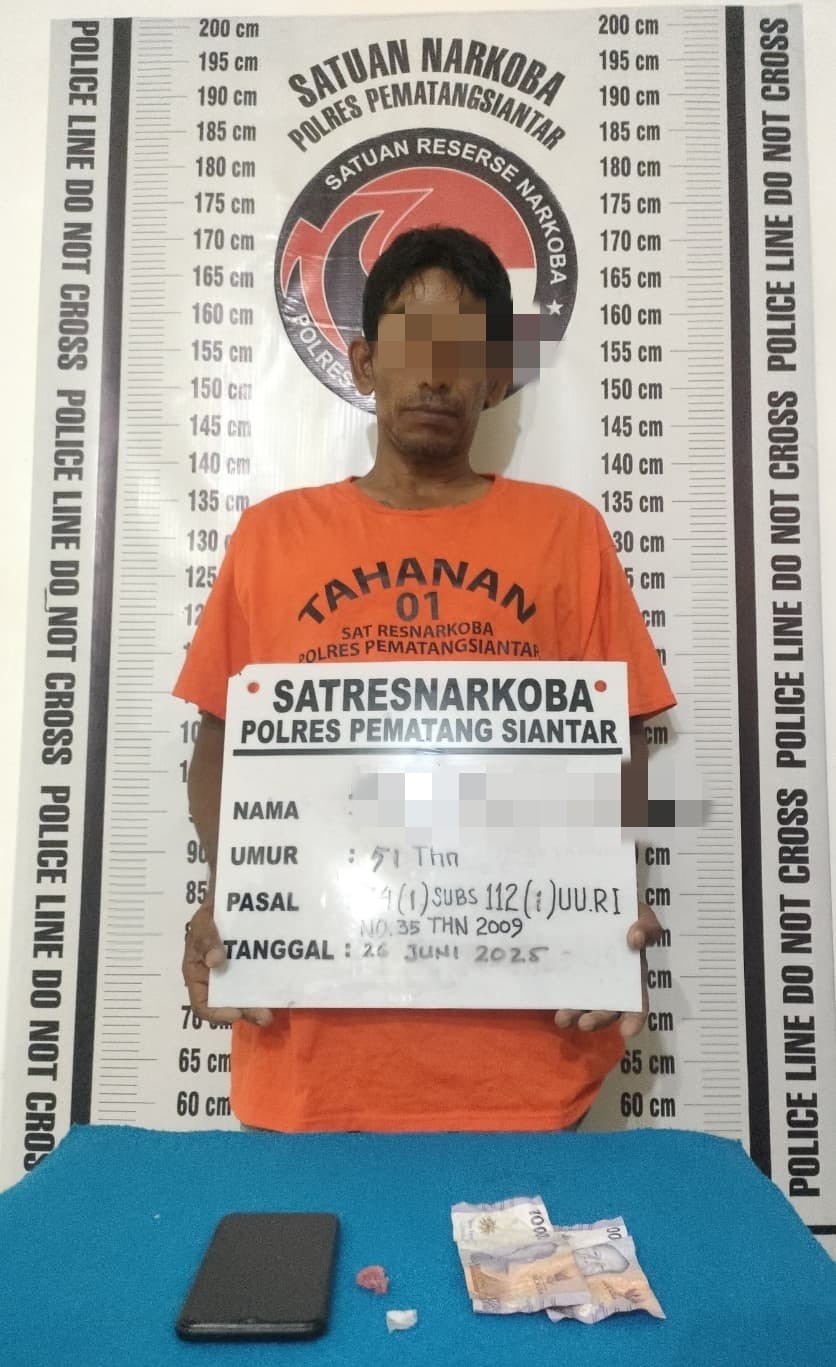 Residivis kasus narkoba, BRR alias B, kembali ditangkap.