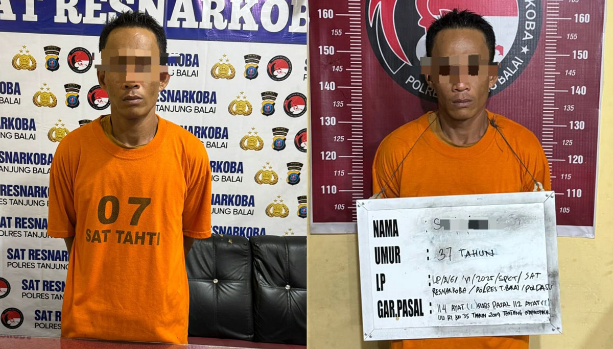 Dua pria tersangka pengedar sabu yang diamankan.