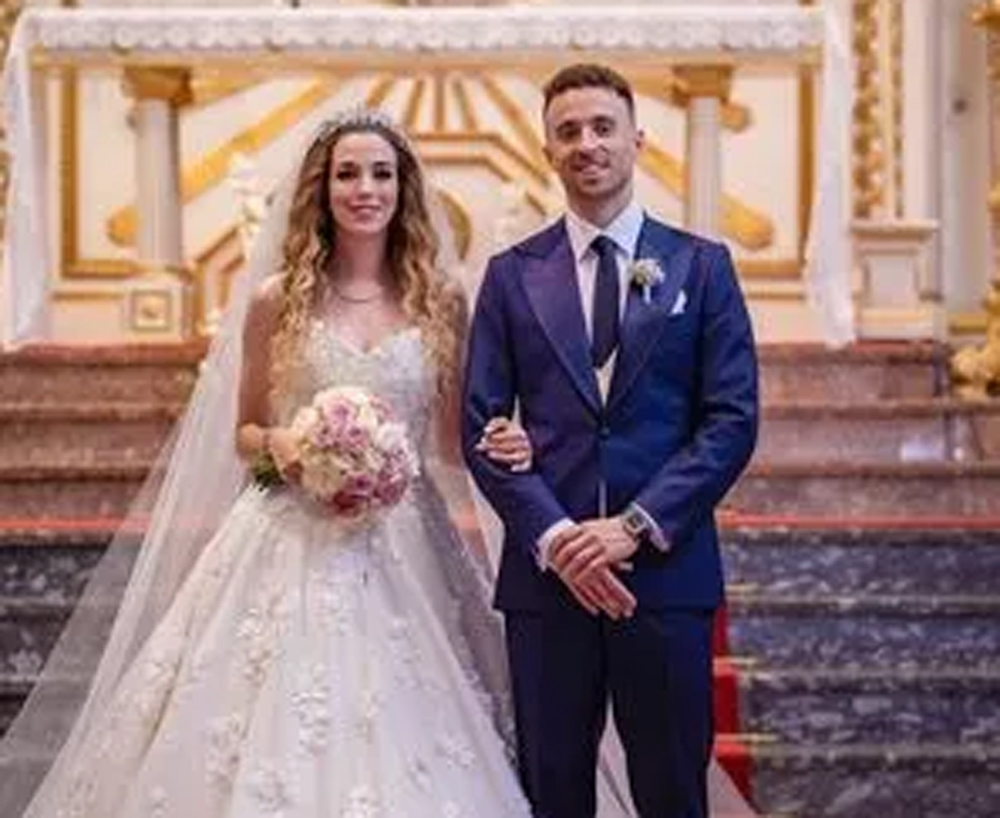 Diogo Jota saat menikah.