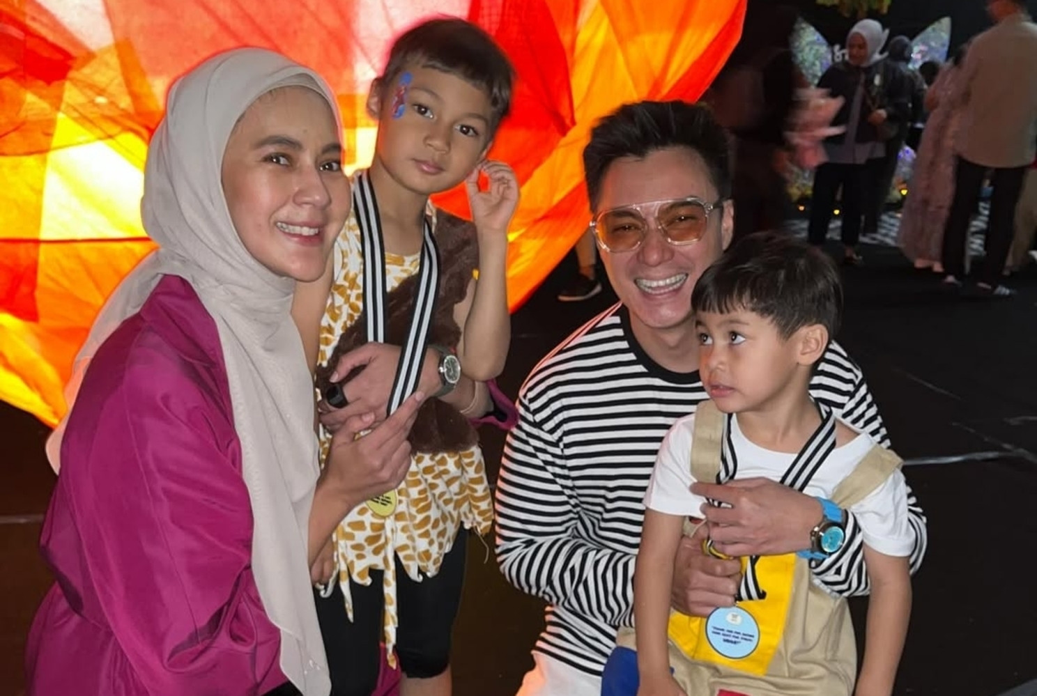 Baim Wong dan Paula Verhoeven hadiri perpisahan anak.