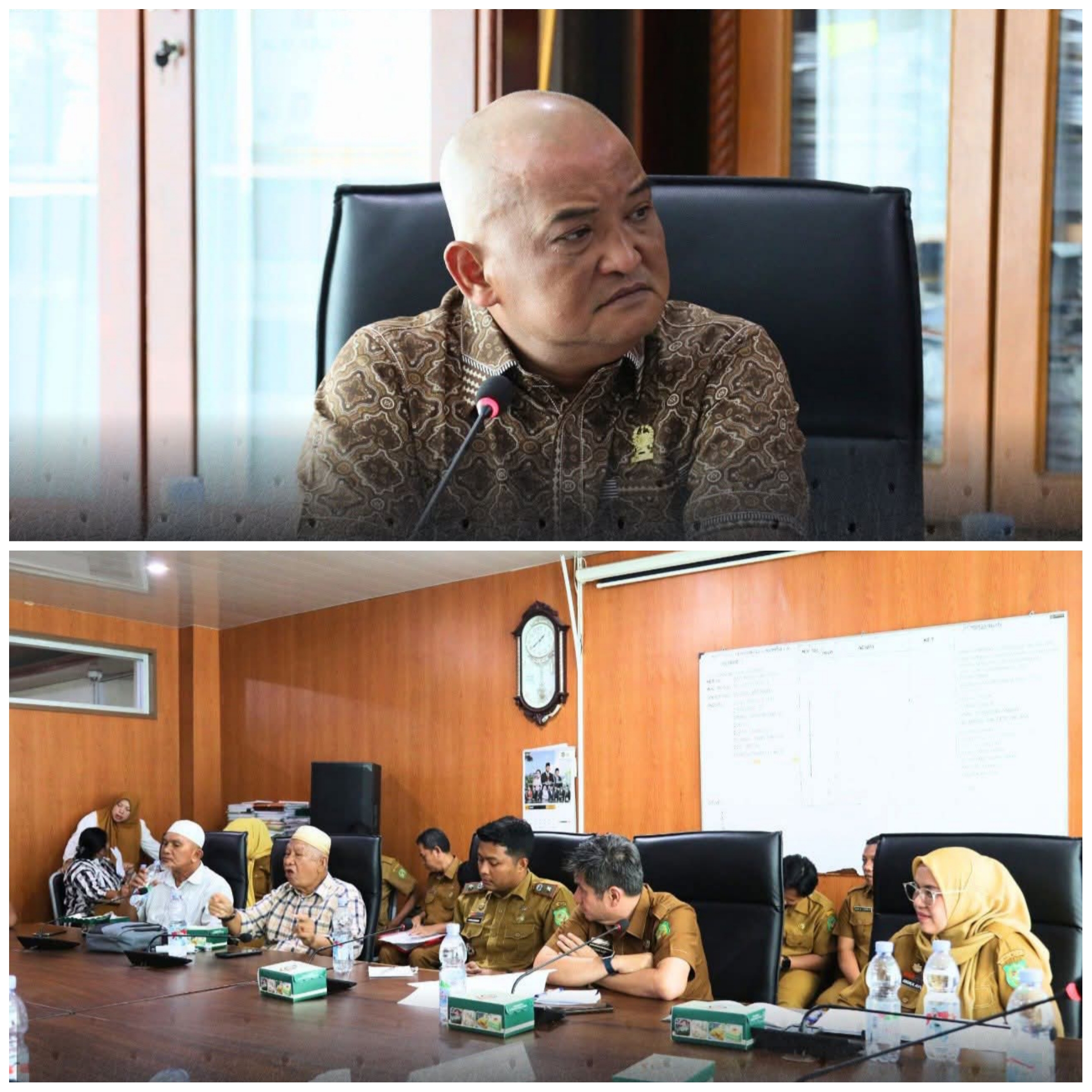 Suasana RDP Komisi I menginisiasi RDP dengan Bagian Tapem Setdako Medan bersama unsur Kecamatan Medan Baru dan Medan Barat, Senin (14/7/2025).