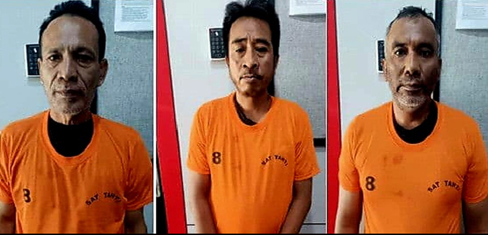 Oknum ASN Pemko Psp berinisial GA Harahap alias Ucok, bersama dua rekannya berinisial N Nasution dan A atau akrab disebut Gelek.
