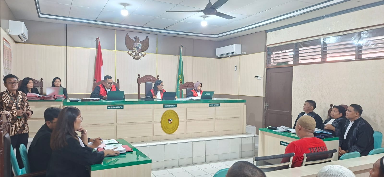 Sidang perkara pidana Rahmadi kembali digelar di Pengadilan Negeri Tanjungbalai Asahan, Kamis (17/7/2025).