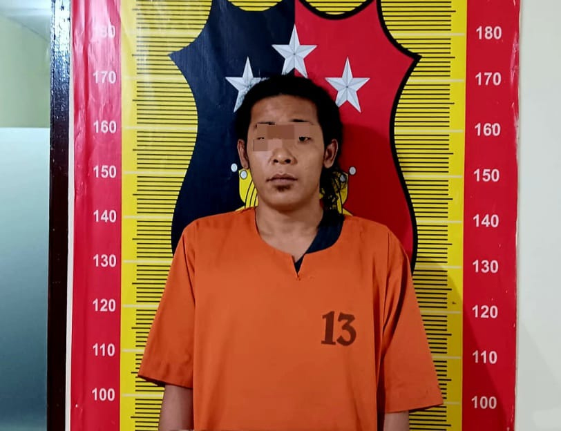 Riski Ferdian, tersangka penikam rekannya sesama pengamen.