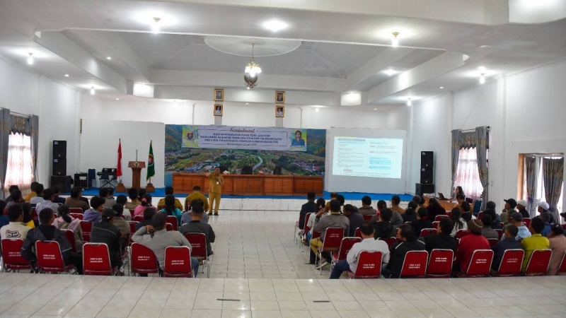 Pemkab Humbahas sosialisasi peningkatan kualitas RTLH kepada 70 calon penerima bantuan.