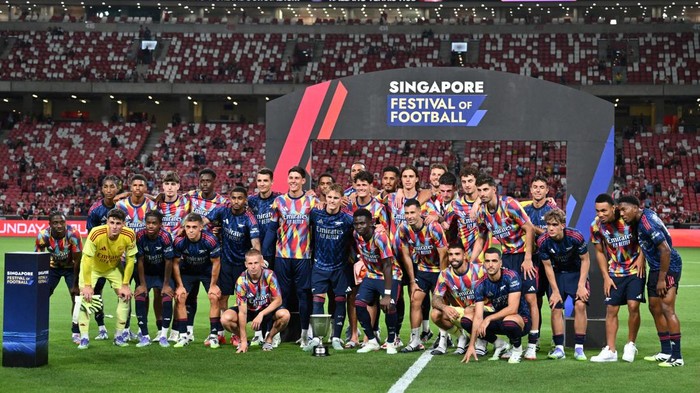 Arsenal sukses menumbangkan AC Milan 1-0 dalam laga pramusim di Singapura, Rabu (23/7/2025).