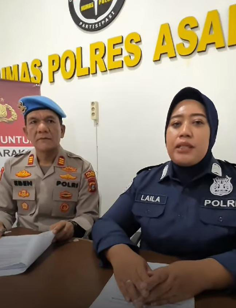 Plh Kasi Humas didampingi Kasi Propam Polres Asahan