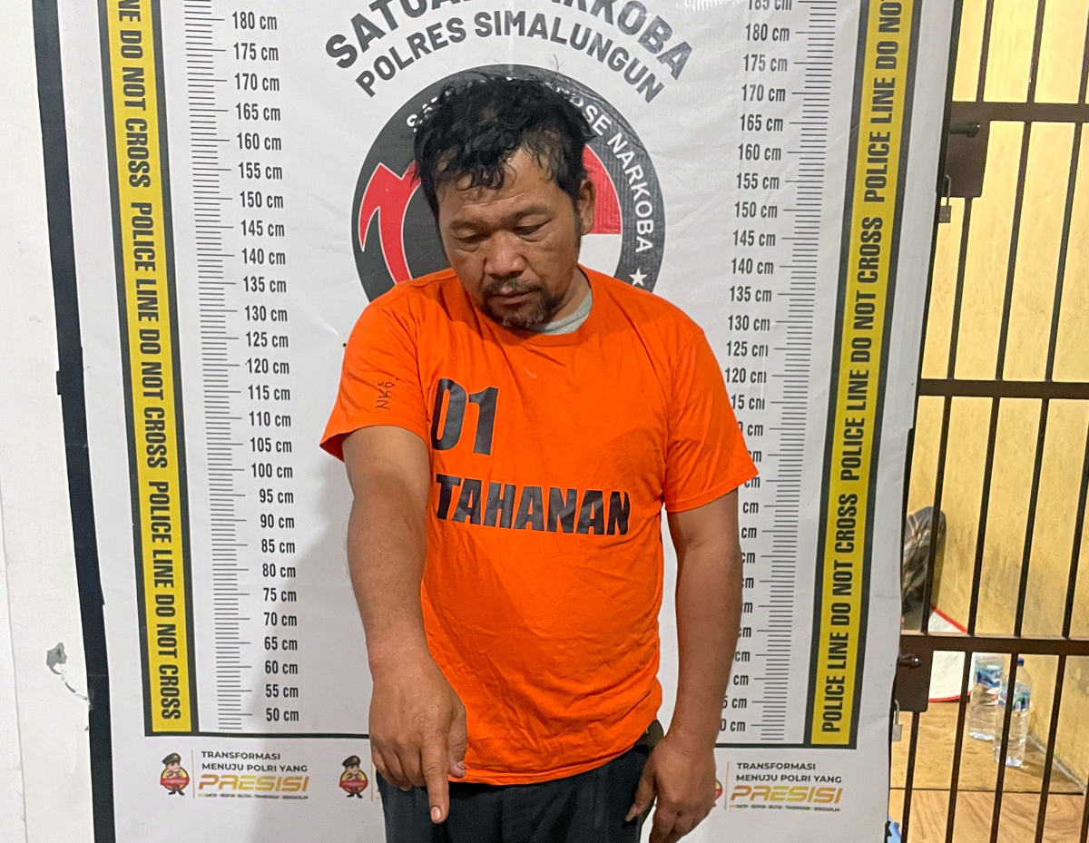 Indra Jaya Sembiring, pengedar sabu di Simalungun.