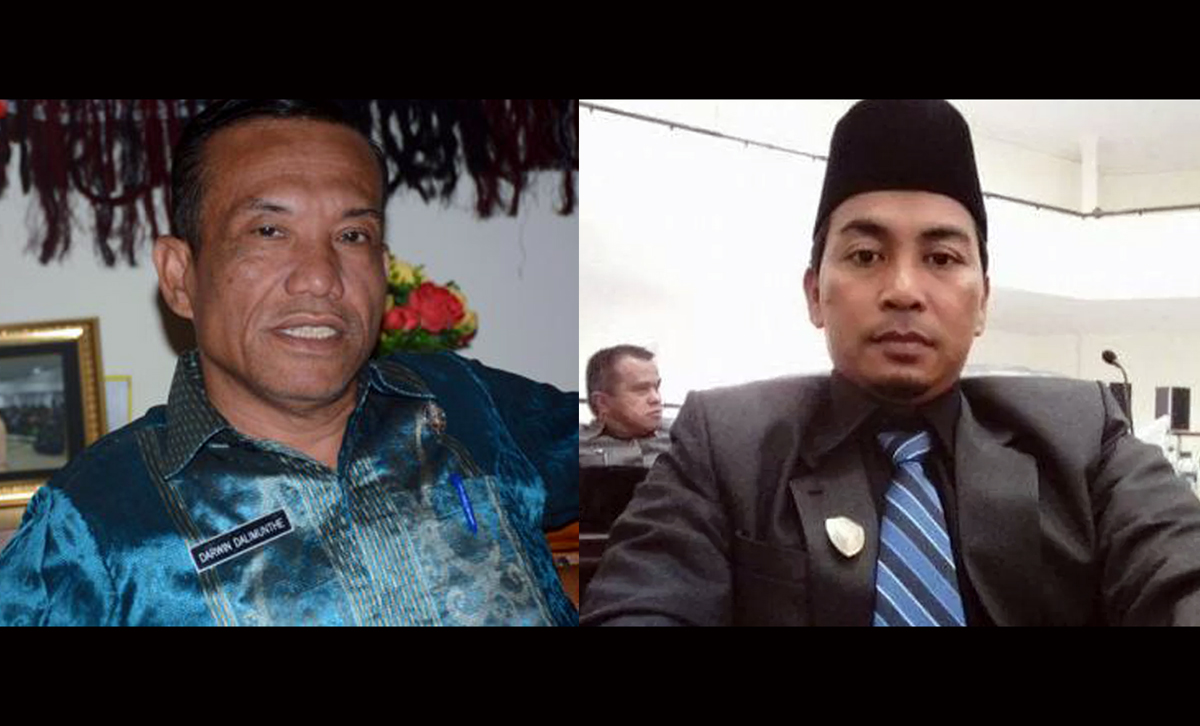 Sekwan DPRD Tapsel Darwin Dalimunthe dan anggota DPRD Tapsel Eddi Sullam.
