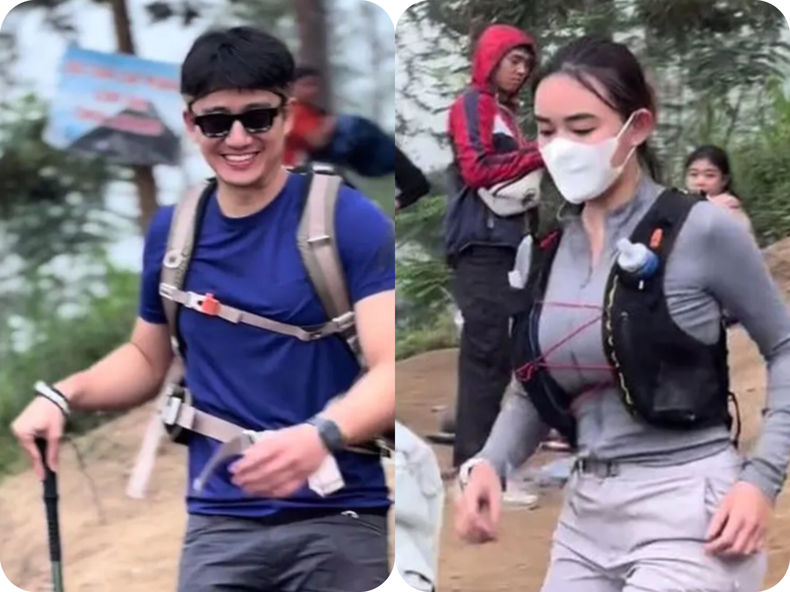 Amanda Manopo dan Kenny Austin mendaki gunung.
