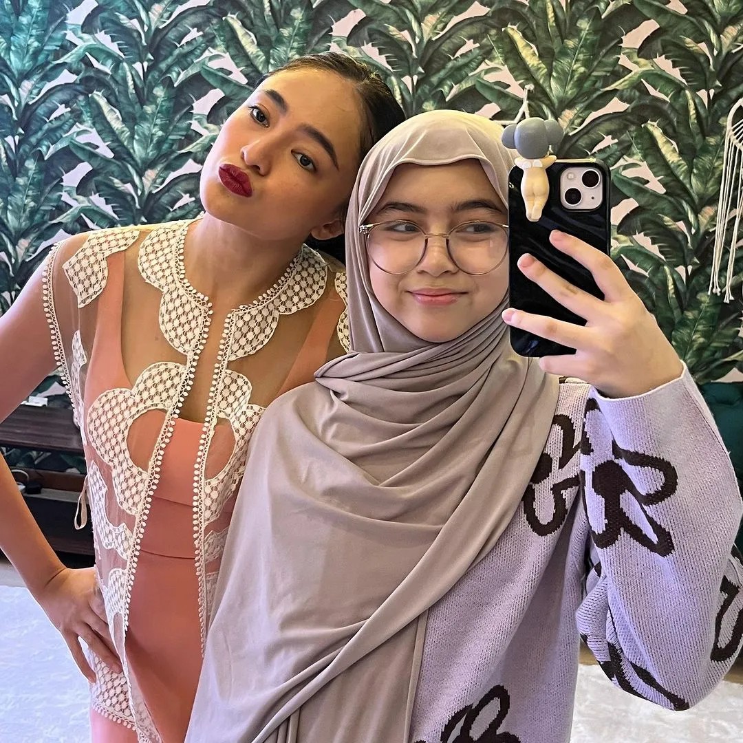Marshanda bersama putrinya, Sienna.