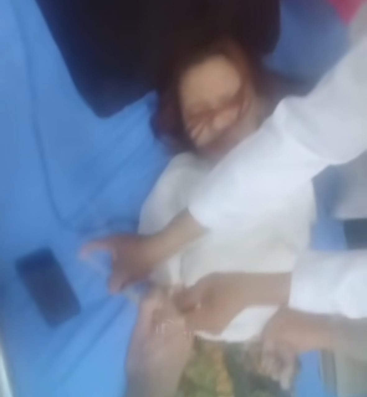 Tangkapan layar video viral di media sosial saat Nazwa dirawat dengan kondisi kritis.