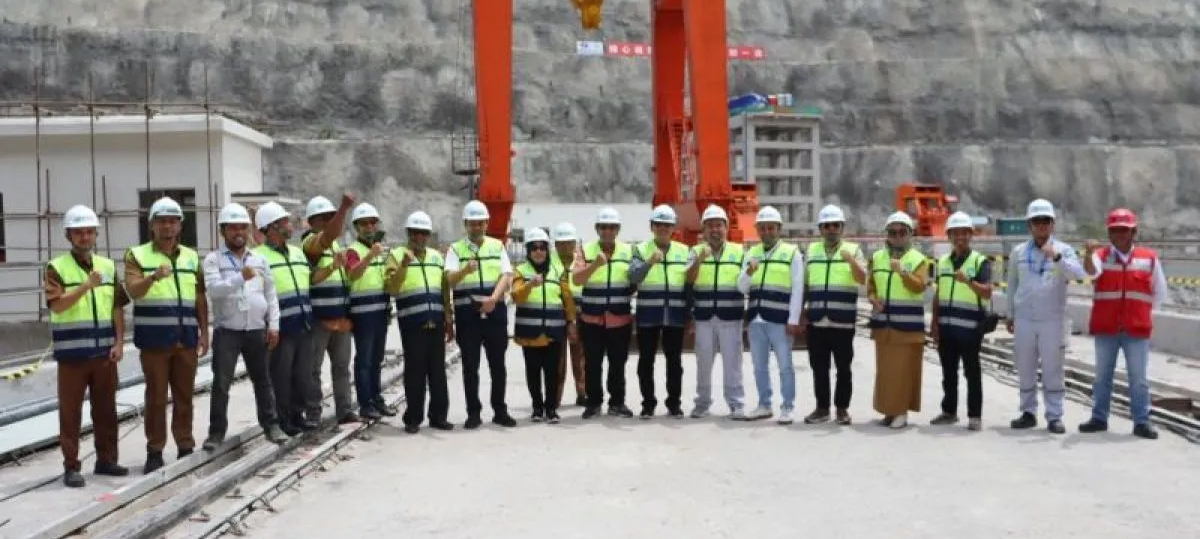 Komisi B DPRD Kabupaten Tapanuli Selatan dipimpin Ketua DPRD Rahmat Nasution saat meninjau langsung Proyek PLTA Batang Toru, Selasa (19/8/2025).