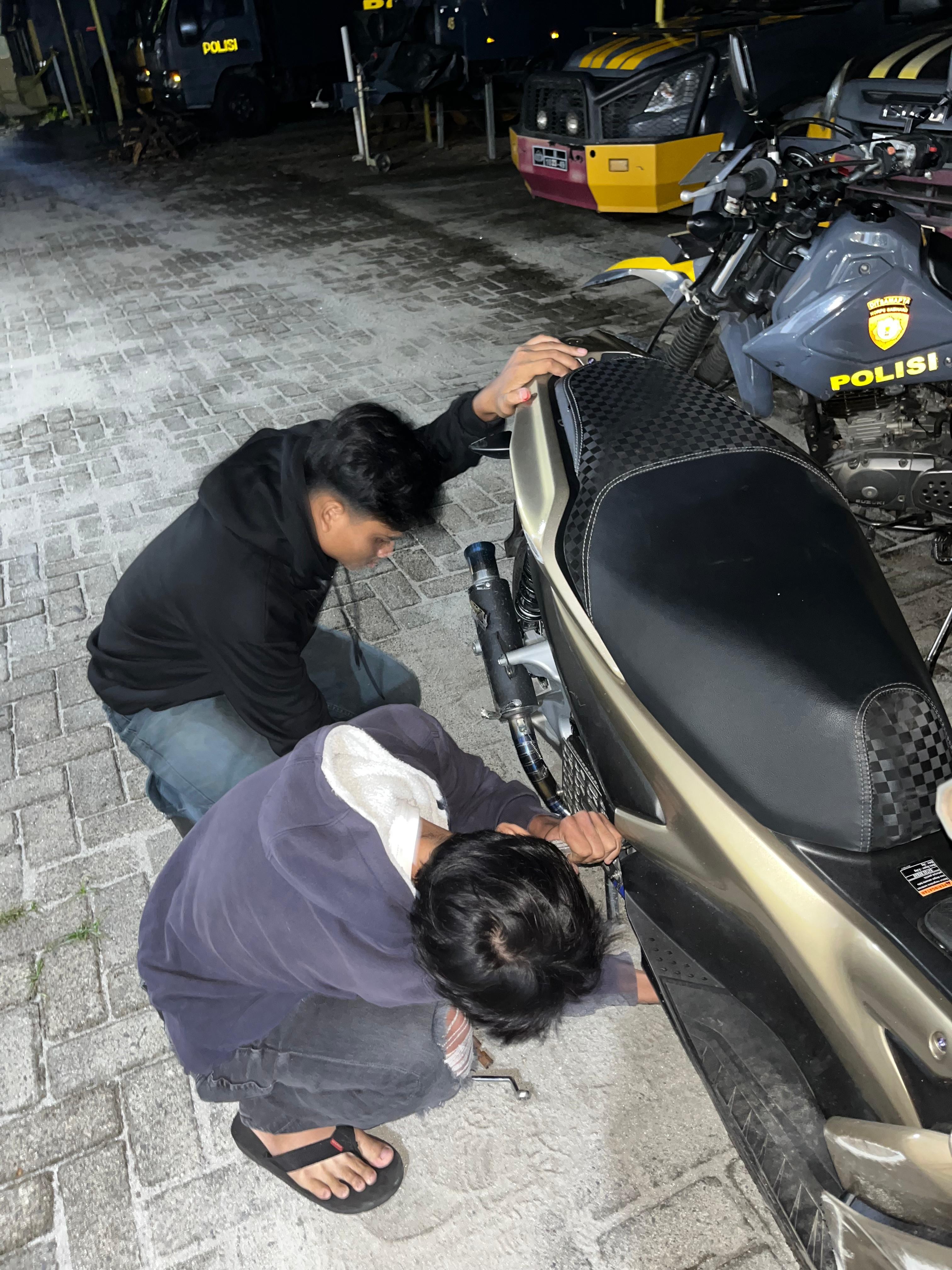 Motor berknalpot brong diamankan saat patroli Timsus Dayok Mirah Polres Pematangsiantar.