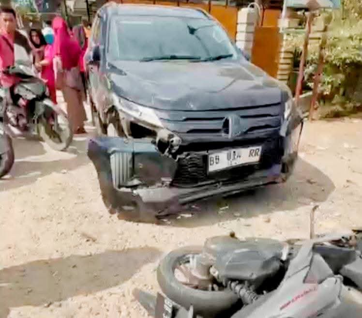 Kendaraan yang terlibat kecelakaan.