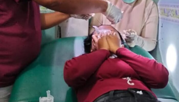 Korban luka akibat serangan geng motor di Batubara.