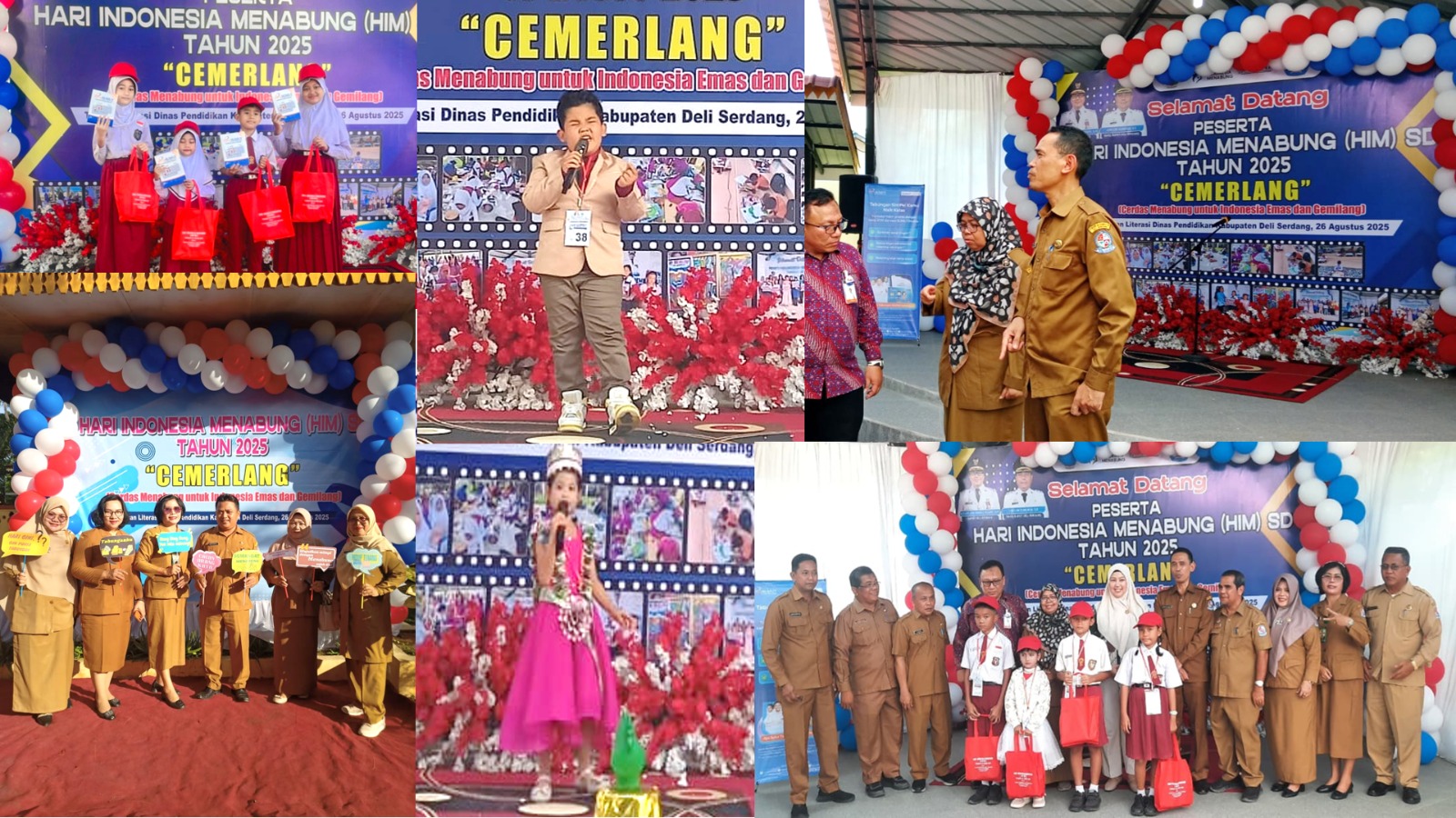 Acara Hari Indonesia Menabung 2025 yang dilaksanakan Dinas Pendidikan Kabupaten Deli Serdang.