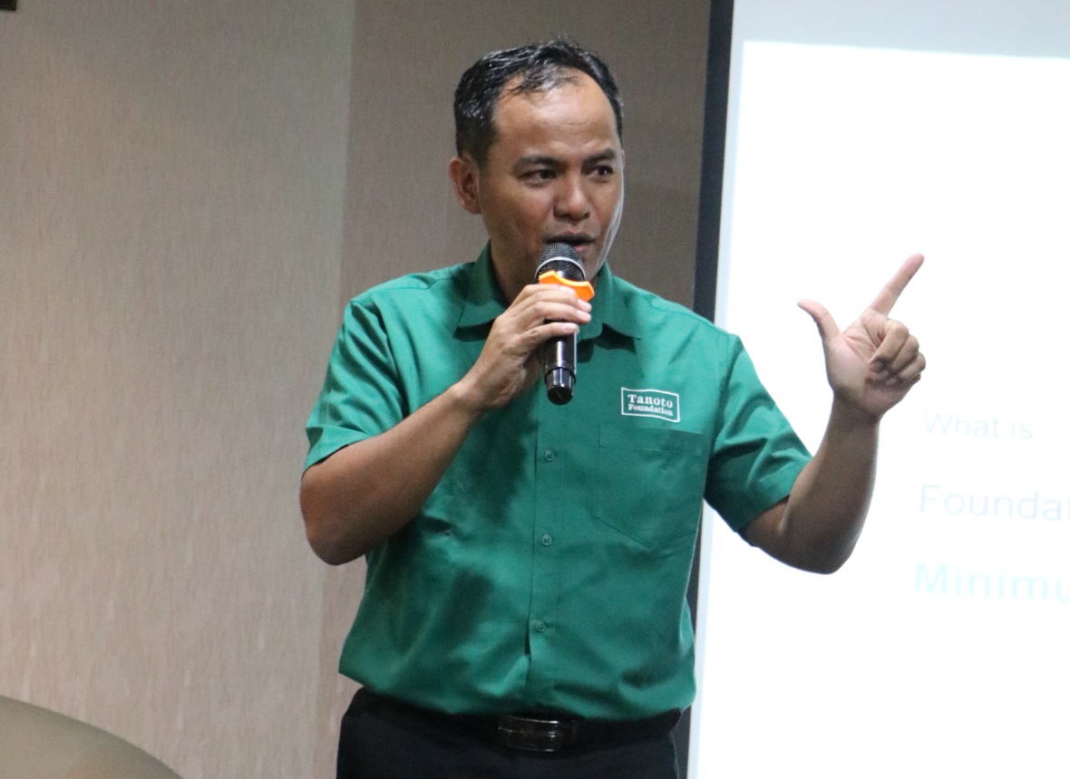 Jepri Sipayung, Field Technical Specialist Tanoto Foundation, saat FGD Literasi-Numerasi di Medan.