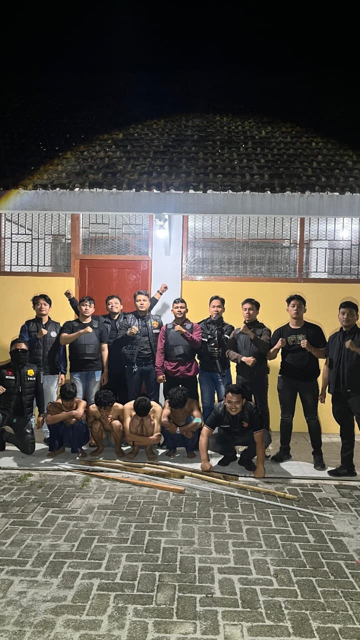 Empat remaja diamankan Timsus Dayok Mirah Polres Pematangsiantar usai kedapatan hendak tawuran.