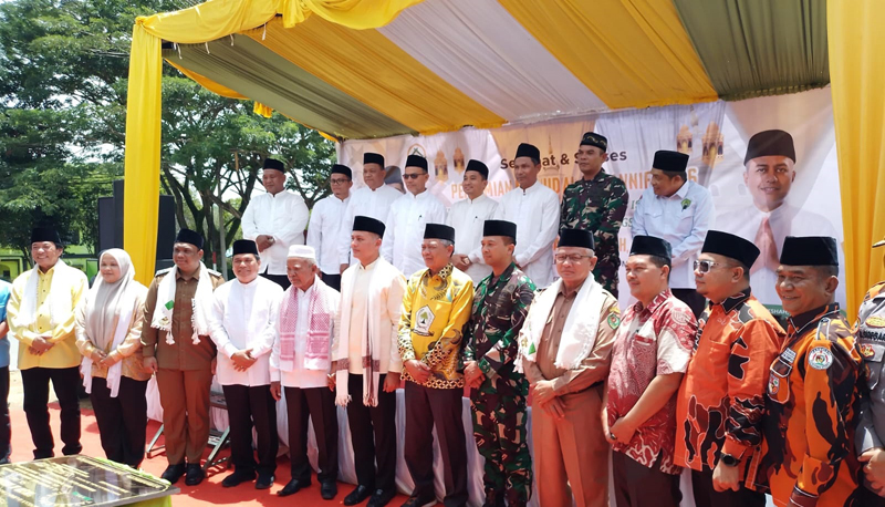 Peresmian masjid Al Musannif Ulul Ilmi Universitas Islam Negeri Syekh Ali Addary (UIN Syahada) Padangsidimpuan yang berlokasi di jalan H.Tengku Rizal Nurdin KM 4.5 Sihitang, Kota Padangsidimpuan.