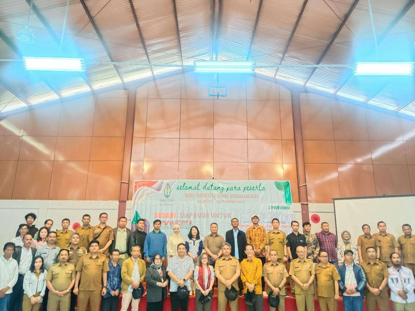 Wakil Bupati Taput Dr. Deni Parlindungan Lumbantoruan saat sosialisasi regulasi Uni Eropa EUDR untuk kopi lokal di Hotel ABE, Tarutung, Selasa (2/9/2025).
