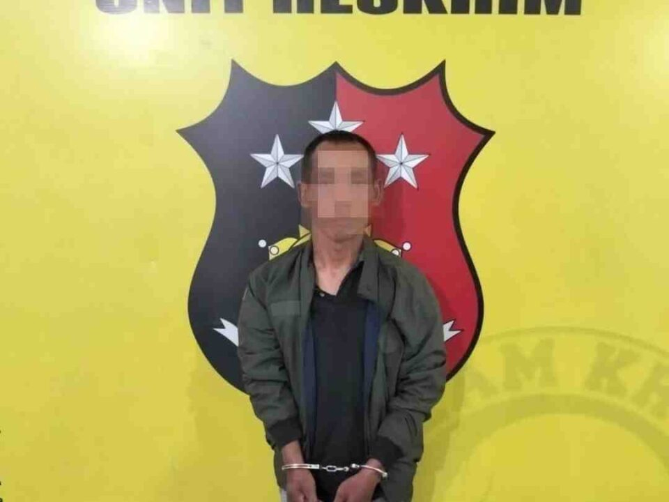 Tersangka JS alias Jasman diamankan Polsek Kualuh Hulu bersama barang bukti sabu dan pil ekstasi.