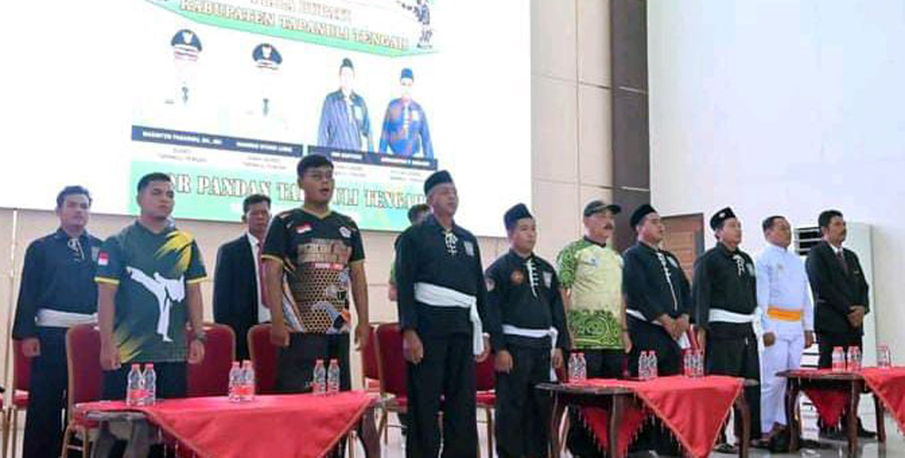 Pembukaan Kejuaraan Pencak Silat PSHT Cup 2025 di GOR Pandan, Tapteng, Rabu (10/9/2025)