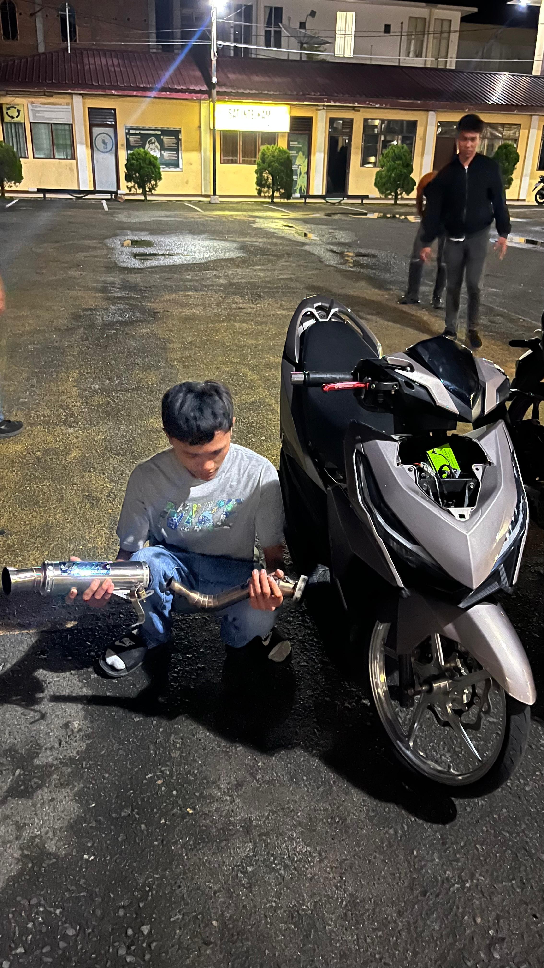Dua unit sepeda motor diamankan Timsus Dayok Mirah saat patroli cegah balap liar di Kota Pematangsiantar.