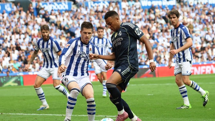 Kylian Mbappe memberi gol cepat untuk Real Madrid, sebelum Arda Guler menggandakan keunggulan atas Real Sociedad.
