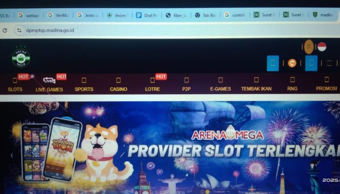 Situs web resmi DPMTSP Kabupaten Mandailing Natal diretas dan terpapar situs judi online.