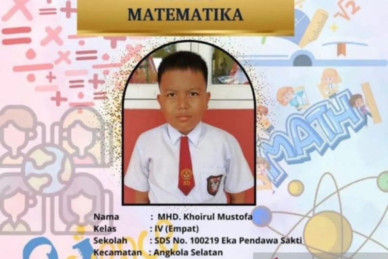 Muhammad Khoirul Mustofa Pohan, bocah asal Tapsel yang lolos OSN Nasional 2025, masih bermimpi sederhana ingin memiliki sepeda.
