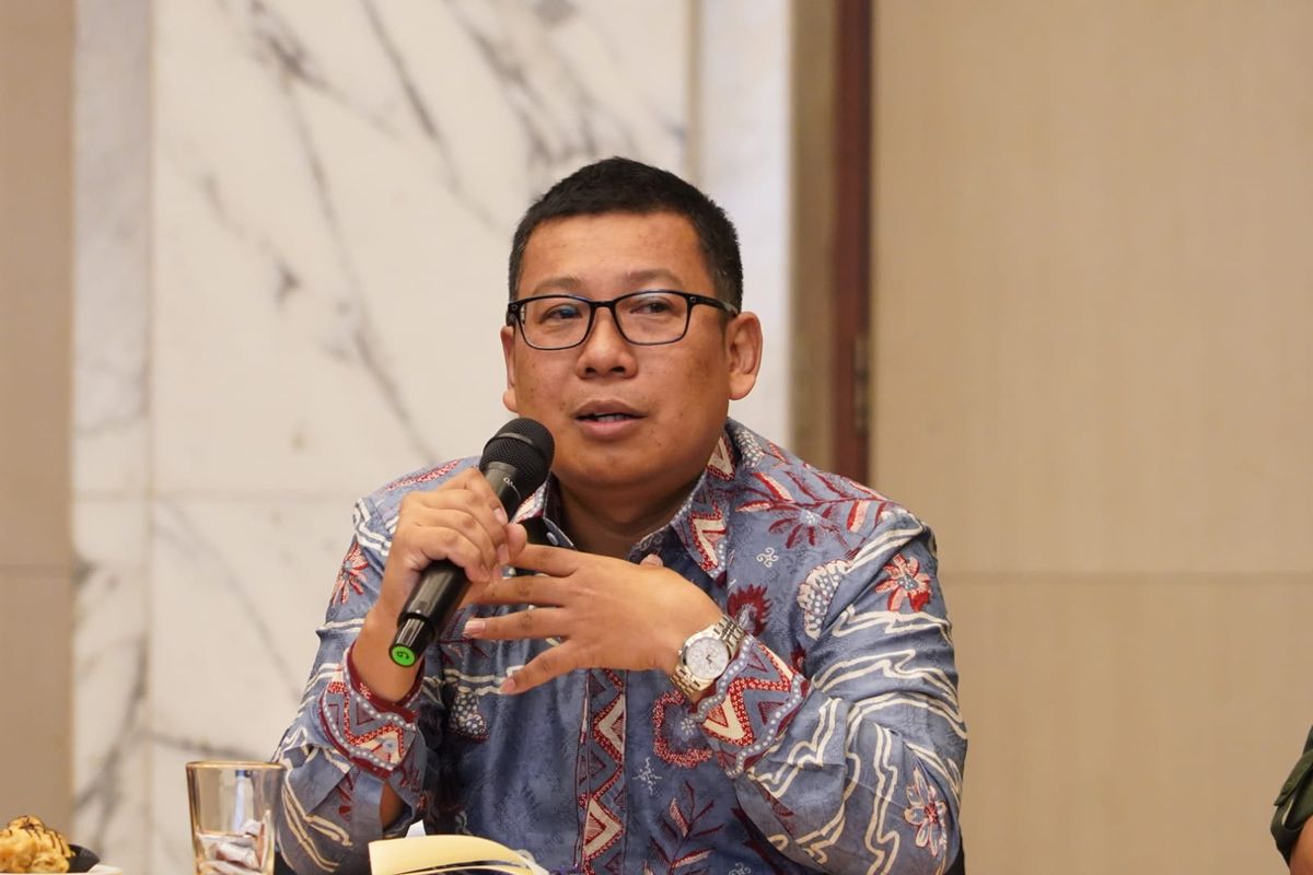 Kepala Badan Pangan Nasional Arief Prasetyo Adi saat meluncurkan jagung SPHP Rp5.500/kg untuk peternak ayam di Jakarta.