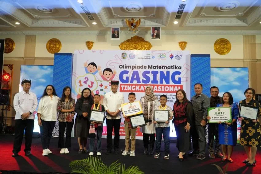 Tim GASING Humbang Hasundutan raih Juara 2 individu & Juara 3 tim di Olimpiade Matematika GASING Nasional 2025, Banyuwangi.