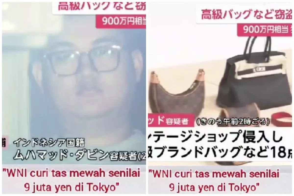 Polisi Jepang menangkap WNI di Tokyo karena mencuri tas mewah senilai Rp1 miliar.