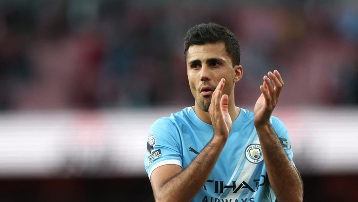 Rodri kembali diterpa cedera lutut dan diragukan tampil saat Manchester City menghadapi AS Monaco di Liga Champions.