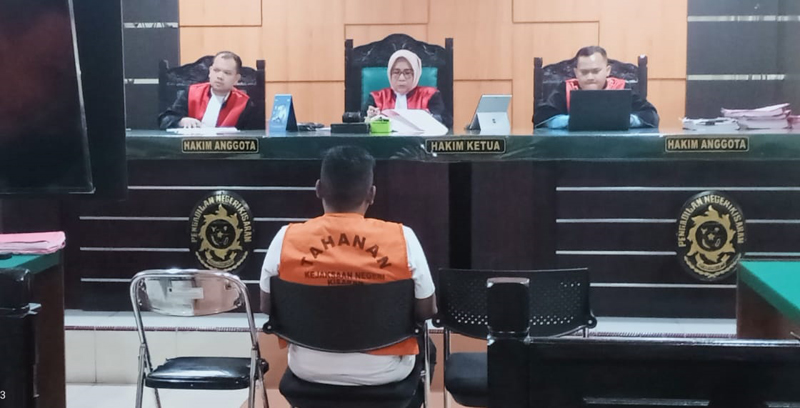 Pengadilan Negeri Asahan menggelar persidangan terhadap tersangka AHS.