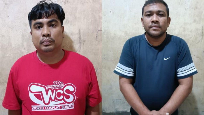 Kedua debt collector ditetapkan sebagai tersangka pengeroyokan wartawan dan sempat ditahan Polres Labuhanbatu.