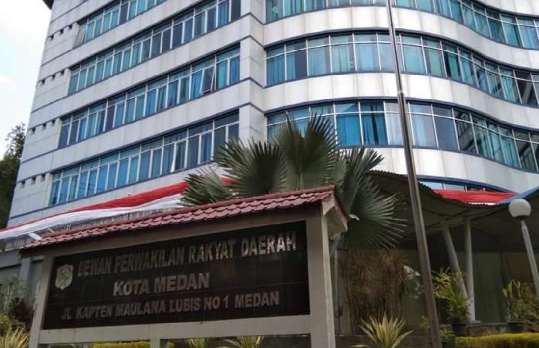 Gedung DPRD Kota Medan di Jalan Kapten Maulana Lubis Nomor 1, Medan.