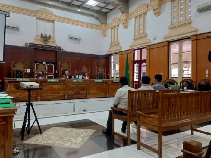 Suasana sidang lanjutan kasus suap proyek jalan Tapsel di Pengadilan Tipikor Medan, Rabu (8/10/2025).