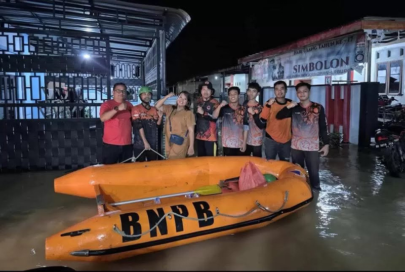 Tim penanganan banjir Pemkab Labura.