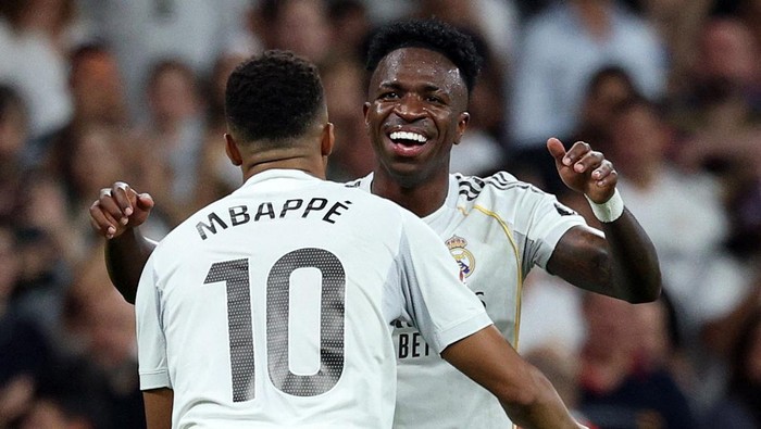 Kylian Mbappe dan Vinicius Junior semakin kompak di Real Madrid musim ini.