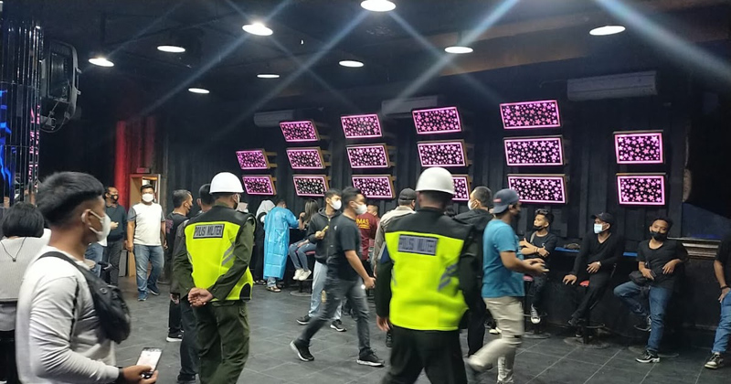Lokasi Hans Station saat dirazia polisi beberapa waktu lalu.